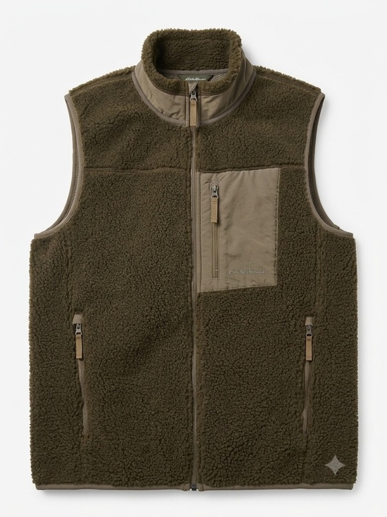 Eddie Bauer Other - Eddie Bauer Olive Green Sherpa Fleece Vest